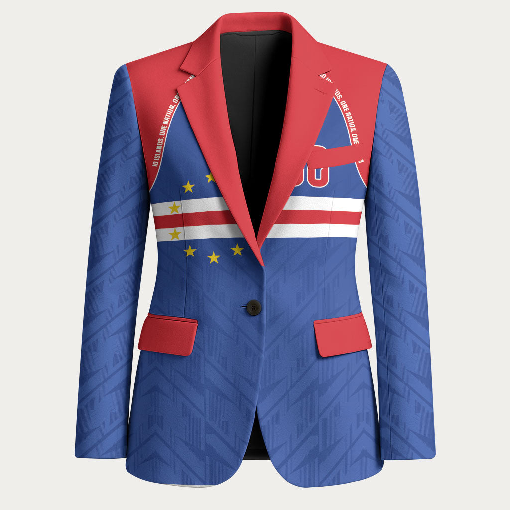 Cape Verde Atlantic Stars Custom Blazer Football 2026 Supporter LT9 Unisex Blue - Polynesian Pride