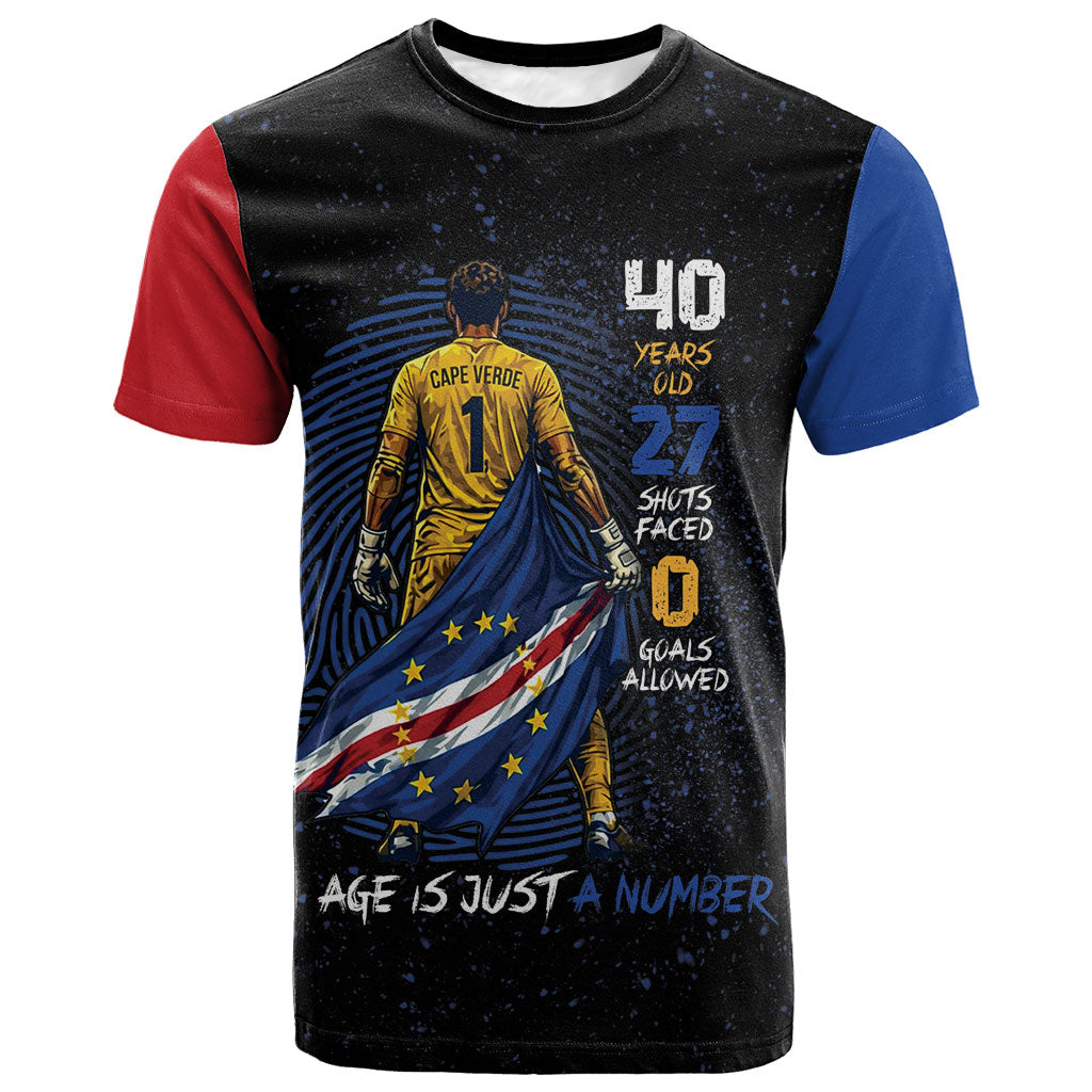 Cape Verde Goalkeeper Personalized T shirt 40 Years Old 27 Shots Zero Goals Vintage LT9 Black - Polynesian Pride