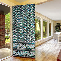 New Zealand Maori Niho Taniwha Door Cover Papua Shell - Mangopare Puhoro Pattern