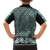 New Zealand Maori Niho Taniwha Family Matching Mermaid Dress and Hawaiian Shirt Papua Shell - Mangopare Puhoro Pattern LT9 - Polynesian Pride