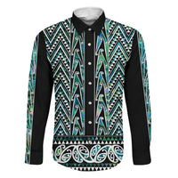 New Zealand Maori Niho Taniwha Family Matching Off Shoulder Maxi Dress and Hawaiian Shirt Papua Shell - Mangopare Puhoro Pattern