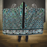 New Zealand Maori Niho Taniwha Hooded Blanket Papua Shell - Mangopare Puhoro Pattern