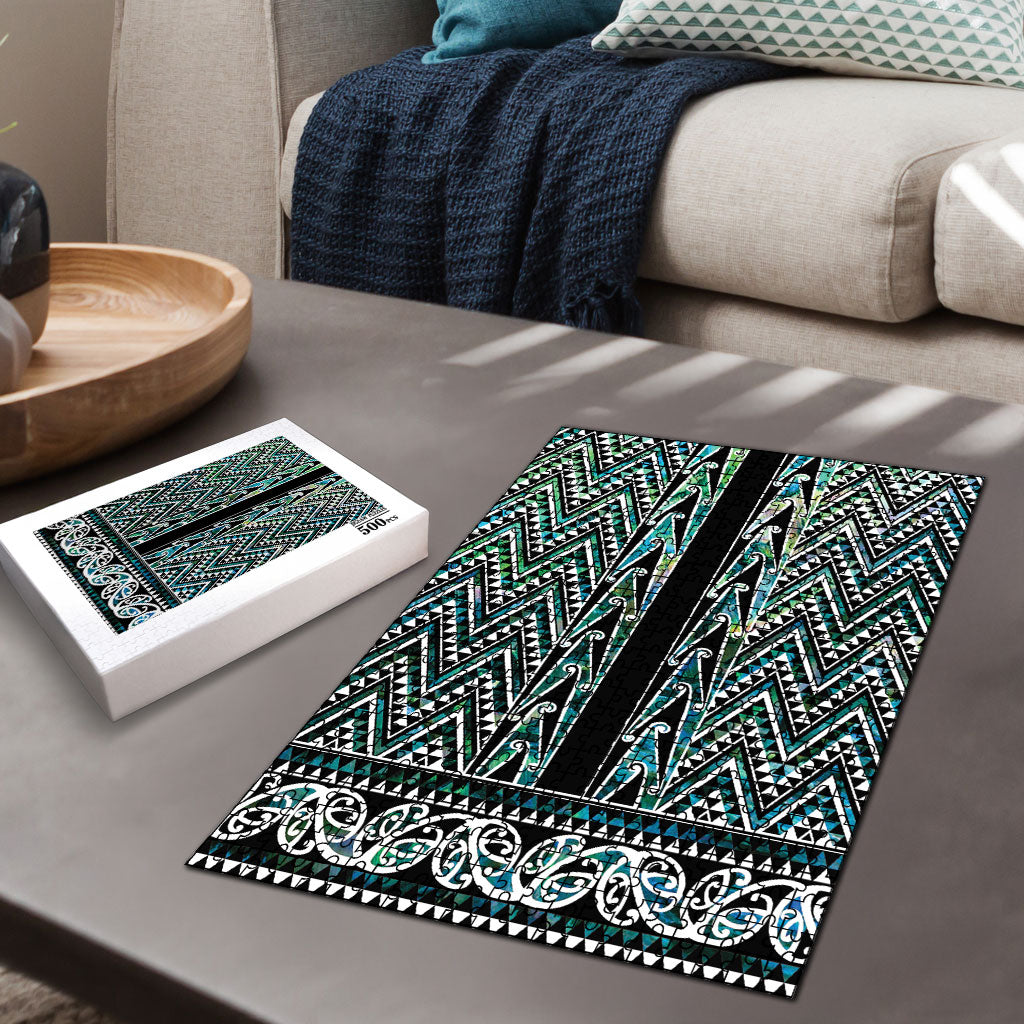 New Zealand Maori Niho Taniwha Puzzle Papua Shell - Mangopare Puhoro Pattern