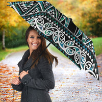 New Zealand Maori Niho Taniwha Umbrella Papua Shell - Mangopare Puhoro Pattern