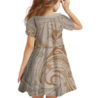 Hawaii Monk Seal and Map Family Matching Summer Maxi Dress and Hawaiian Shirt Polynesian Kanaka Maoli Beige Vibe LT9 - Polynesian Pride
