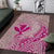 Hawaii Monk Seal and Map Area Rug Polynesian Kanaka Maoli Pink Vibe