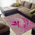 Hawaii Monk Seal and Map Area Rug Polynesian Kanaka Maoli Pink Vibe