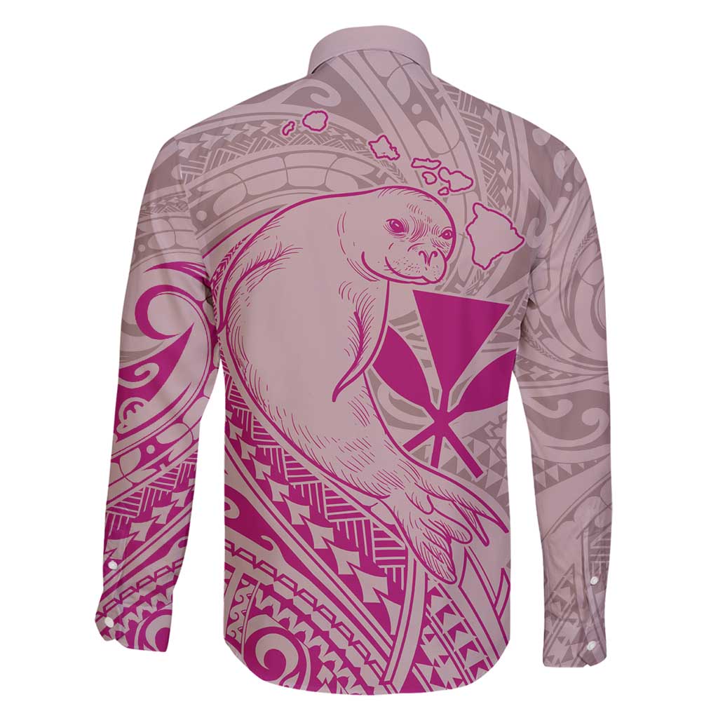 Hawaii Monk Seal and Map Family Matching Mermaid Dress and Hawaiian Shirt Polynesian Kanaka Maoli Pink Vibe LT9 - Polynesian Pride