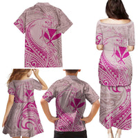 Hawaii Monk Seal and Map Family Matching Puletasi and Hawaiian Shirt Polynesian Kanaka Maoli Pink Vibe LT9 - Polynesian Pride