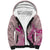 Hawaii Monk Seal and Map Sherpa Hoodie Polynesian Kanaka Maoli Pink Vibe