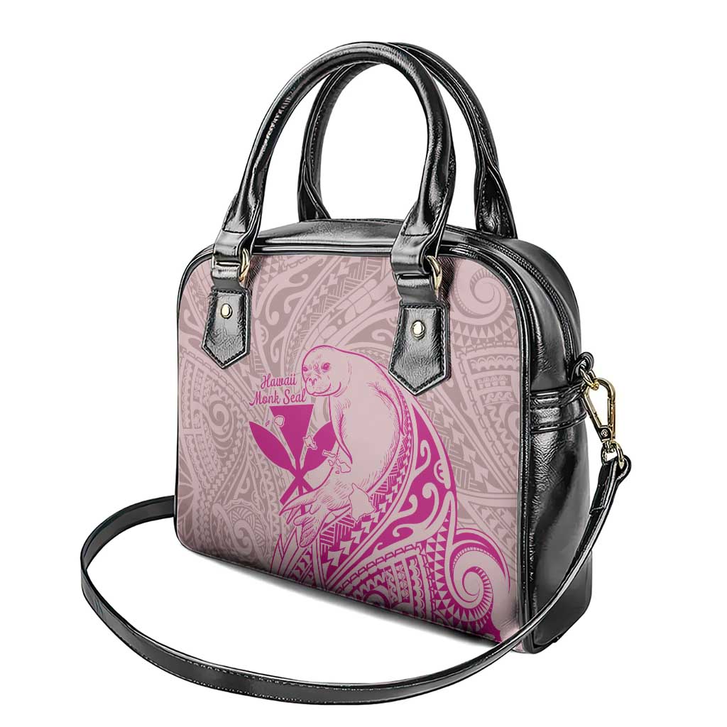 Hawaii Monk Seal and Map Shoulder Handbag Polynesian Kanaka Maoli Pink Vibe LT9 - Polynesian Pride