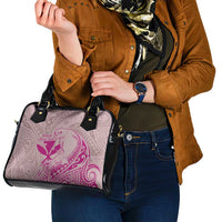 Hawaii Monk Seal and Map Shoulder Handbag Polynesian Kanaka Maoli Pink Vibe LT9 - Polynesian Pride