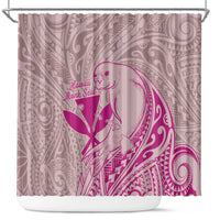 Hawaii Monk Seal and Map Shower Curtain Polynesian Kanaka Maoli Pink Vibe LT9 Pink - Polynesian Pride