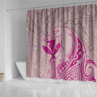 Hawaii Monk Seal and Map Shower Curtain Polynesian Kanaka Maoli Pink Vibe LT9 - Polynesian Pride