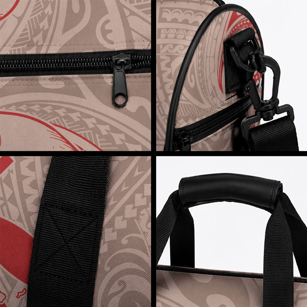 Hawaii Monk Seal and Map Duffle Bag Polynesian Kanaka Maoli Red Vibe LT9 - Polynesian Pride