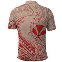 Hawaii Monk Seal and Map Polo Shirt Polynesian Kanaka Maoli Red Vibe
