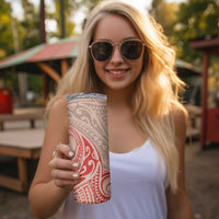 Hawaii Monk Seal and Map Skinny Tumbler Polynesian Kanaka Maoli Red Vibe LT9 - Polynesian Pride