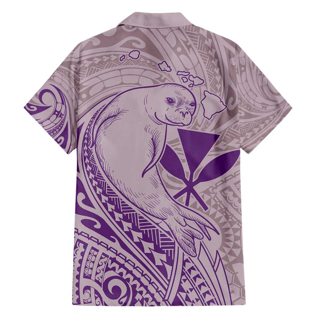 Hawaii Monk Seal and Map Family Matching Tank Maxi Dress and Hawaiian Shirt Polynesian Kanaka Maoli Violet Vibe LT9 - Polynesian Pride
