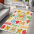 Kawaii Turtle Area Rug Aloha Hibiscus Flowers