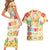 Kawaii Turtle Couples Matching Short Sleeve Bodycon Dress and Hawaiian Shirt Aloha Hibiscus Flowers