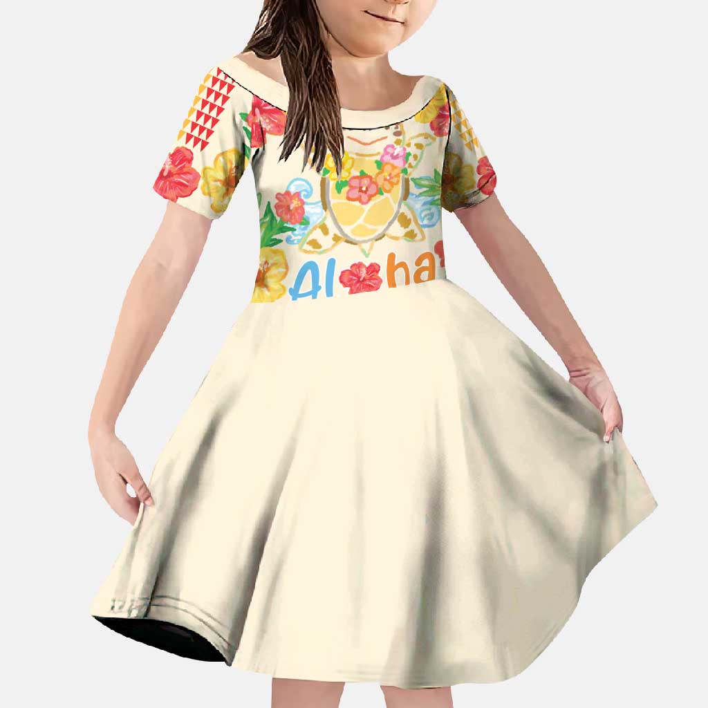 Kawaii Turtle Family Matching Tank Maxi Dress and Hawaiian Shirt Aloha Hibiscus Flowers