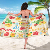 Kawaii Turtle Sarong Aloha Hibiscus Flowers