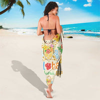 Kawaii Turtle Sarong Aloha Hibiscus Flowers