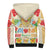 Kawaii Turtle Sherpa Hoodie Aloha Hibiscus Flowers