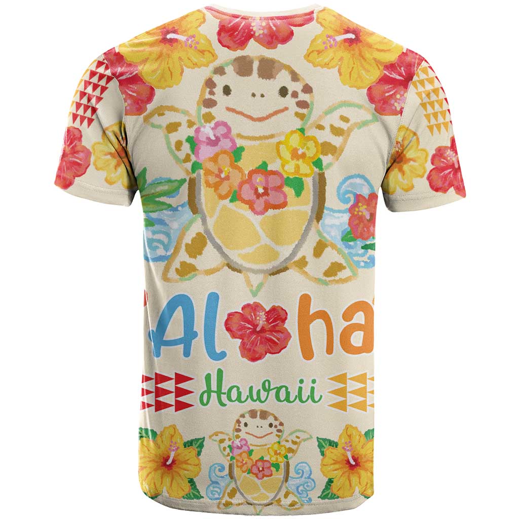 Kawaii Turtle T Shirt Aloha Hibiscus Flowers LT9 - Polynesian Pride