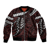 Polynesian Girl Tribal Tattoo Bomber Jacket Oxbood Vibe