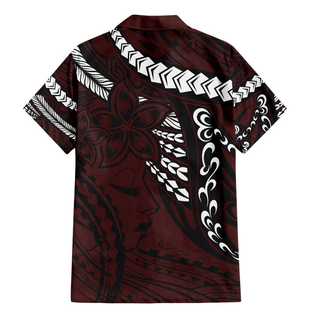 Polynesian Girl Tribal Tattoo Family Matching Mermaid Dress and Hawaiian Shirt Oxbood Vibe LT9 - Polynesian Pride