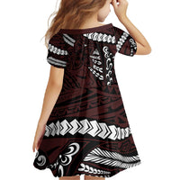 Polynesian Girl Tribal Tattoo Family Matching Tank Maxi Dress and Hawaiian Shirt Oxbood Vibe LT9 - Polynesian Pride