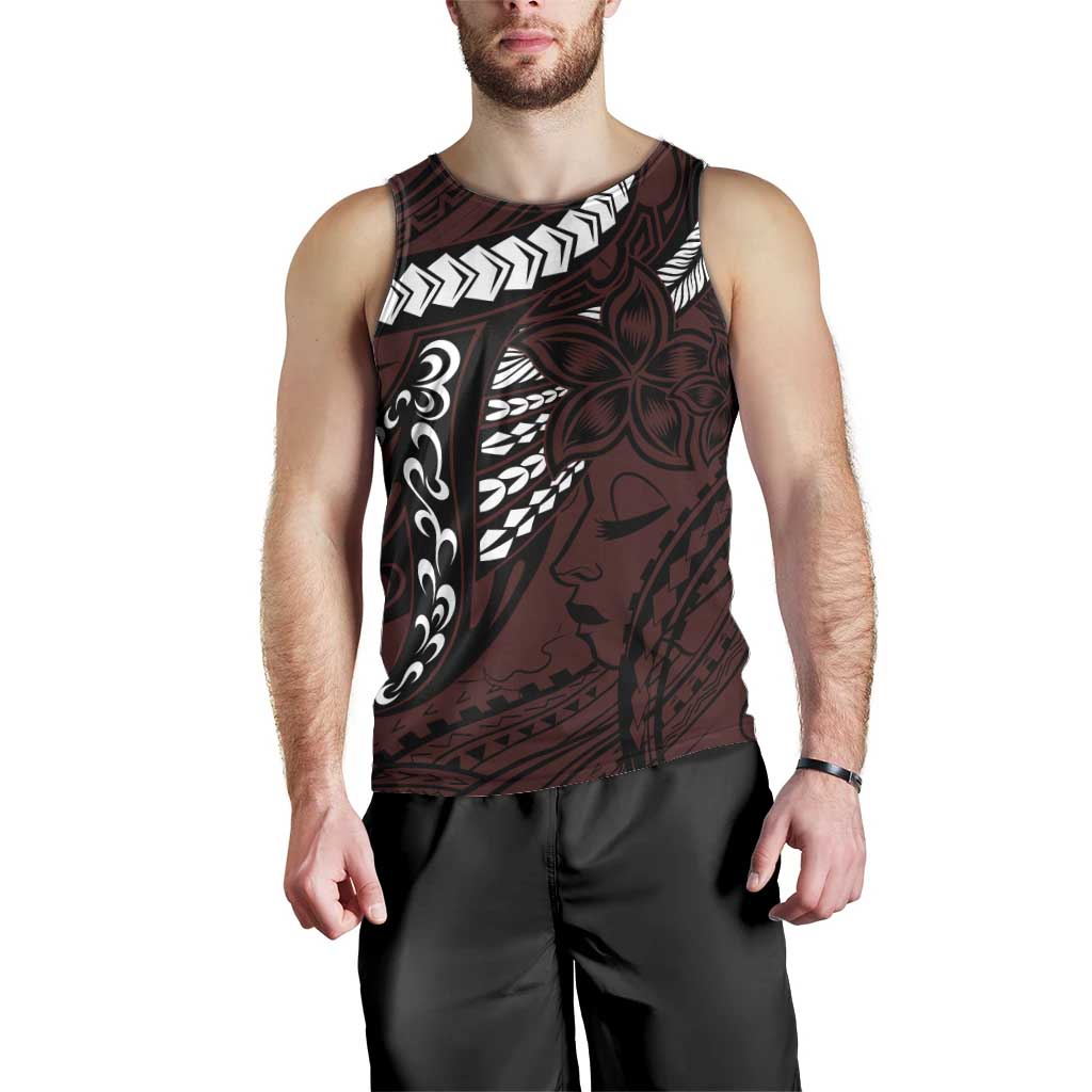 Polynesian Girl Tribal Tattoo Men Tank Top Oxbood Vibe