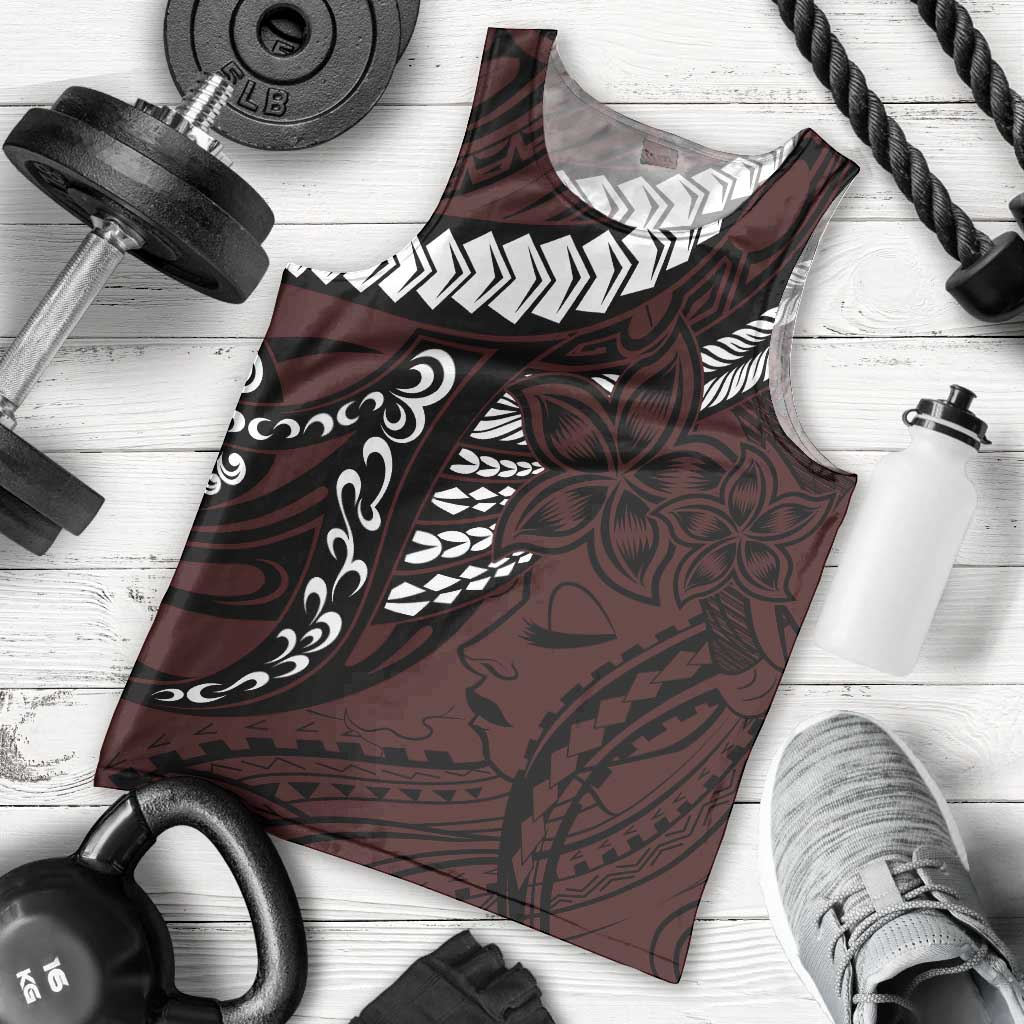Polynesian Girl Tribal Tattoo Men Tank Top Oxbood Vibe