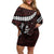 Polynesian Girl Tribal Tattoo Off Shoulder Short Dress Oxbood Vibe