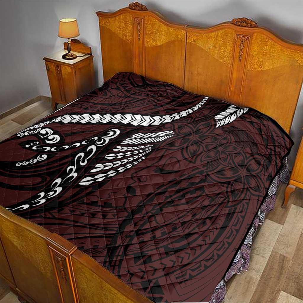 Polynesian Girl Tribal Tattoo Quilt Oxbood Vibe LT9 - Polynesian Pride