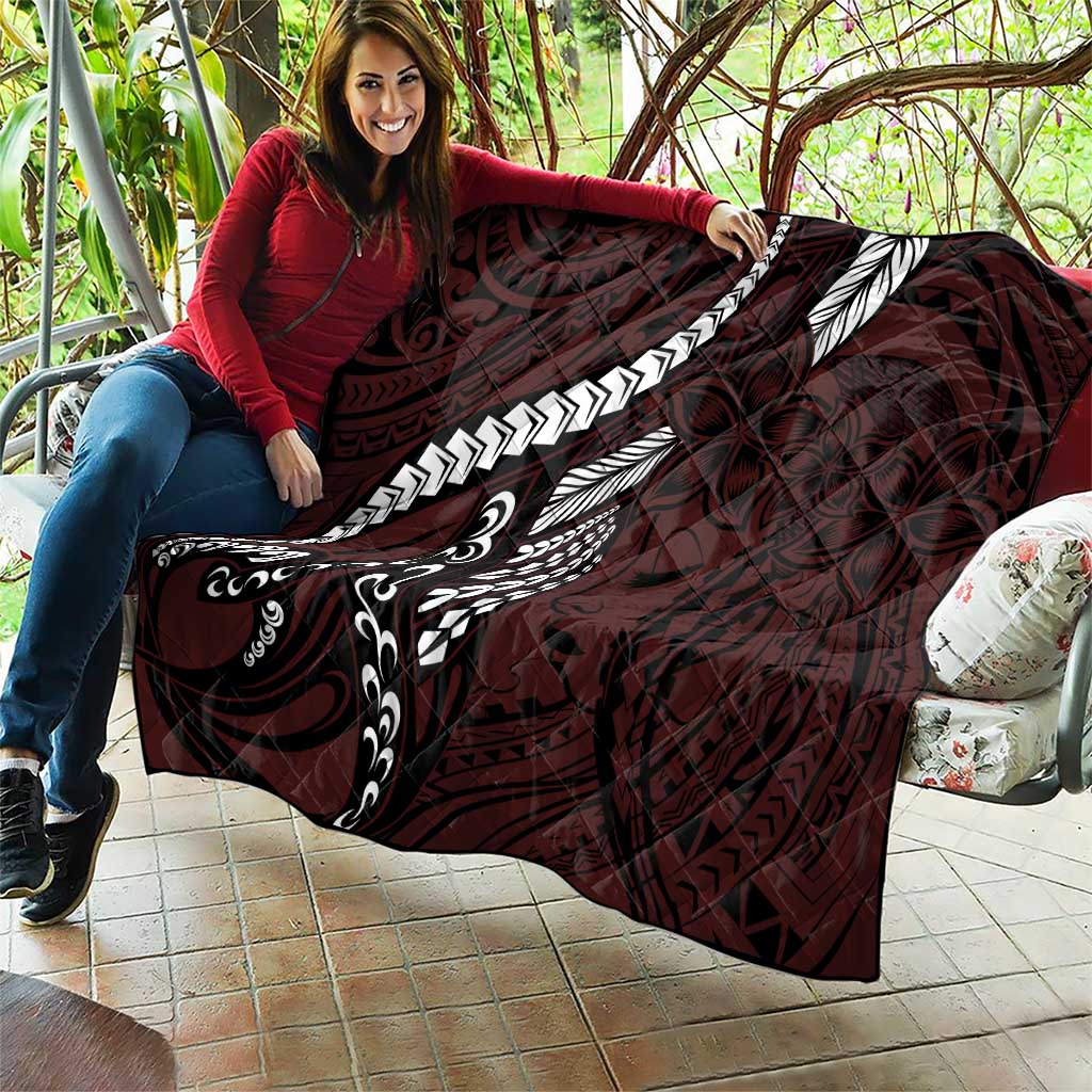 Polynesian Girl Tribal Tattoo Quilt Oxbood Vibe LT9 - Polynesian Pride