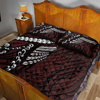 Polynesian Girl Tribal Tattoo Quilt Bed Set Oxbood Vibe