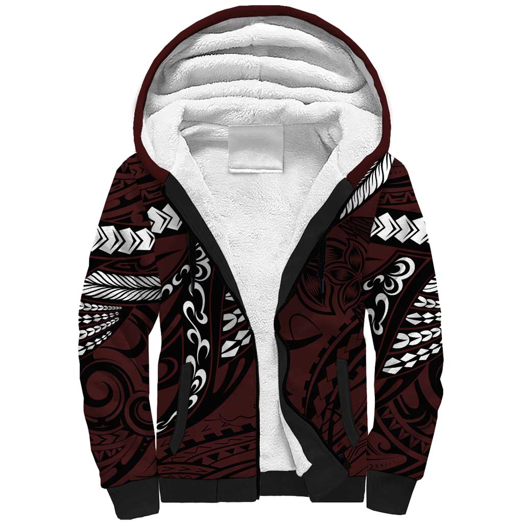 Polynesian Girl Tribal Tattoo Sherpa Hoodie Oxbood Vibe