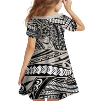 Polynesian Girl Tribal Tattoo Family Matching Off Shoulder Maxi Dress and Hawaiian Shirt Beige Vibe LT9 - Polynesian Pride