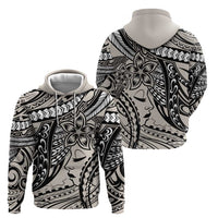 Polynesian Girl Tribal Tattoo Hoodie Beige Vibe