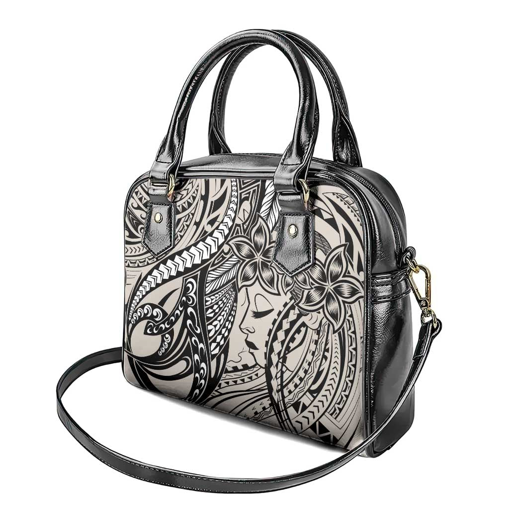 Polynesian Girl Tribal Tattoo Shoulder Handbag Beige Vibe LT9 - Polynesian Pride