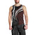 Polynesian Oxblood Line Art Tribal Tattoo Men Tank Top