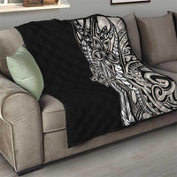 Polynesian Plumeria Floral Tattoo Pattern Quilt Beige Style LT9 - Polynesian Pride