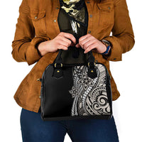 Polynesian Plumeria Floral Tattoo Pattern Shoulder Handbag Beige Style LT9 - Polynesian Pride