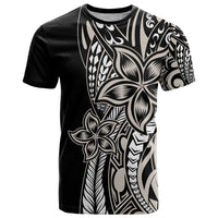 Polynesian Plumeria Floral Tattoo Pattern T Shirt Beige Style LT9 Beige - Polynesian Pride
