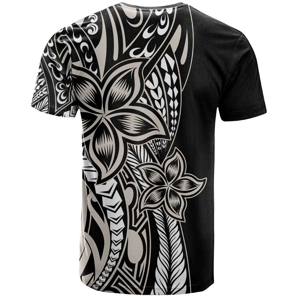 Polynesian Plumeria Floral Tattoo Pattern T Shirt Beige Style LT9 - Polynesian Pride
