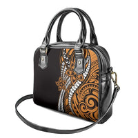 Polynesian Plumeria Floral Tattoo Pattern Shoulder Handbag Gold Style LT9 - Polynesian Pride