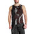 Polynesian Plumeria Floral Tattoo Pattern Men Tank Top Oxblood Style