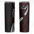 Polynesian Plumeria Floral Tattoo Pattern Skinny Tumbler Oxblood Style